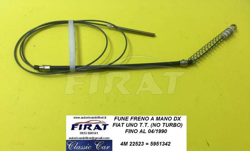 FUNE FRENO A MANO DX FIAT UNO (22523)